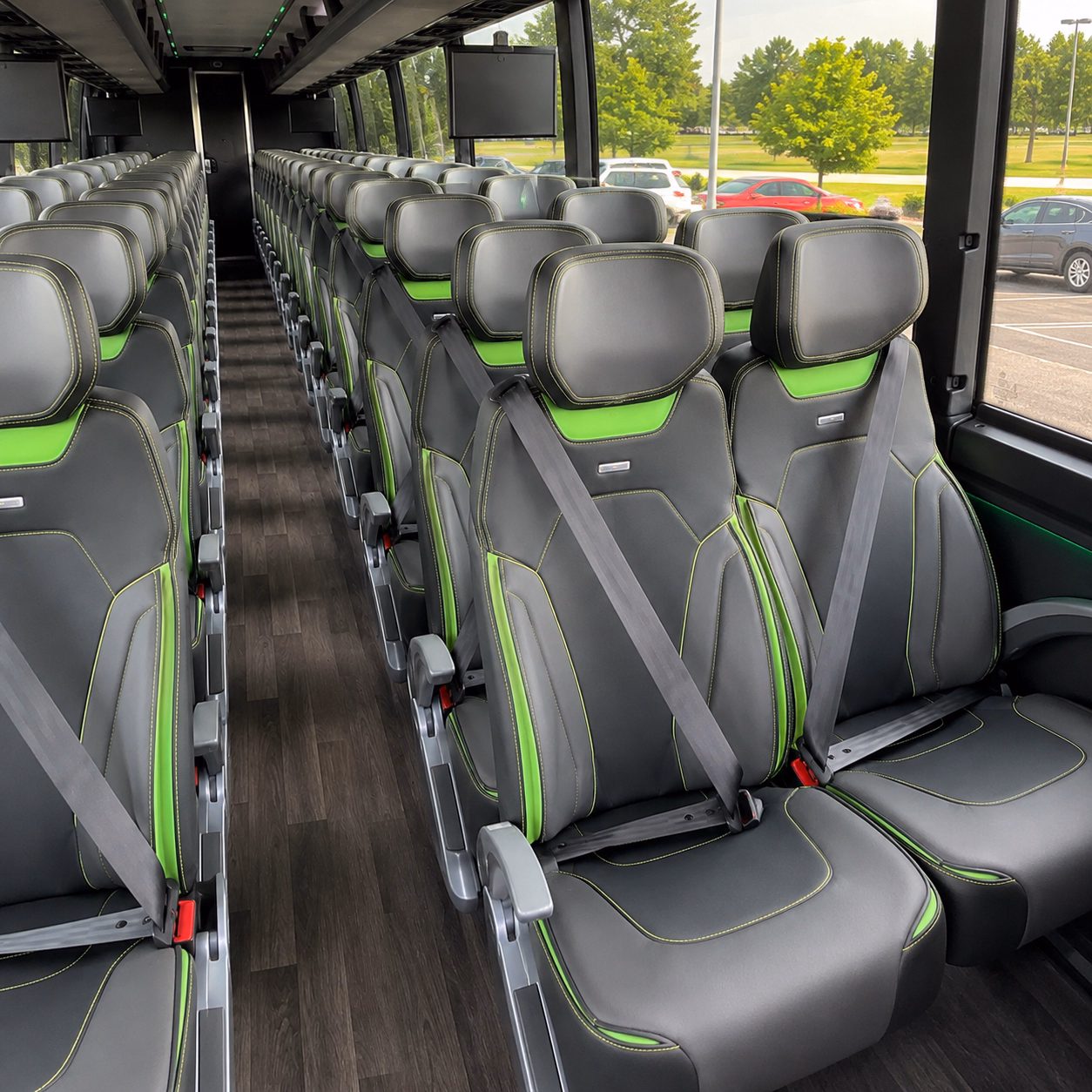 kalamazoo charter bus interior