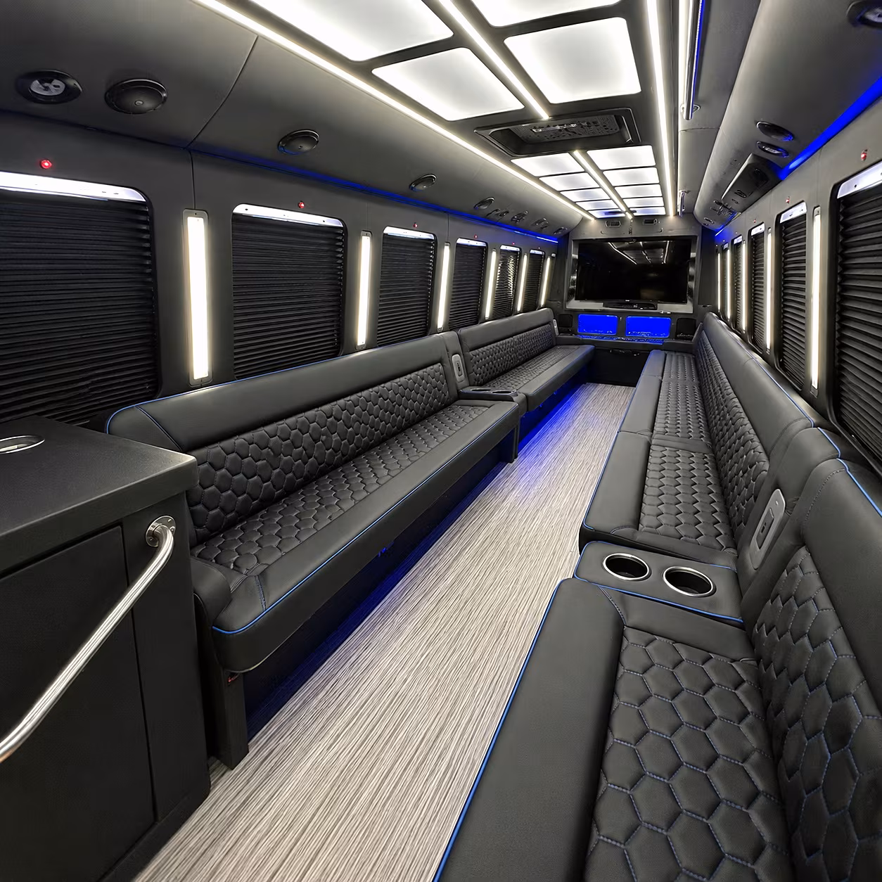 kalamazoo party bus rental interior