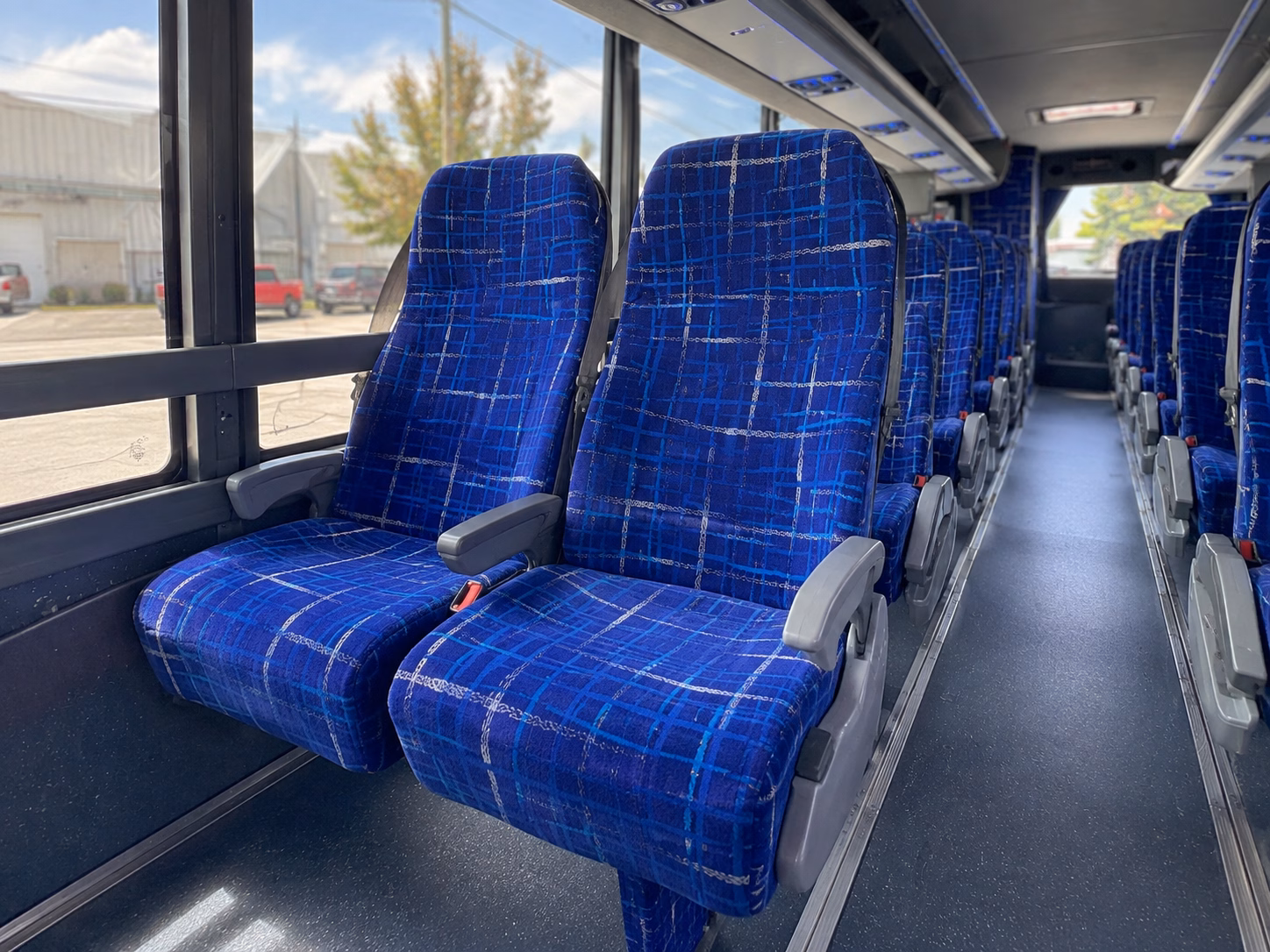 westland charter bus rental interior
