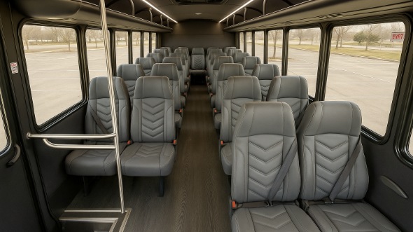 Interior of Charter Bus Company Kalamazoo's 15 Passenger Minibus in Kalamazoo