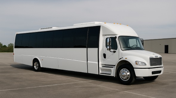 Exterior of Charter Bus Company Kalamazoo's 18 Passenger Minibus in Kalamazoo