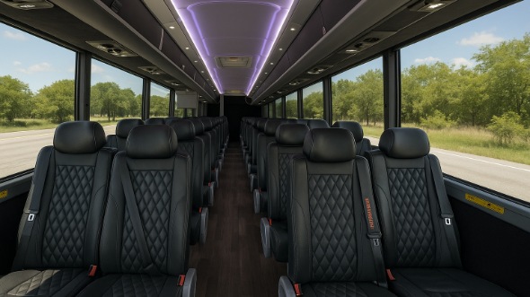 Interior of Charter Bus Company Kalamazoo's 20 Passenger Mini bus in Kalamazoo