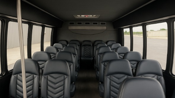 Interior of Charter Bus Company Kalamazoo's 25 Passenger Mini bus in Kalamazoo