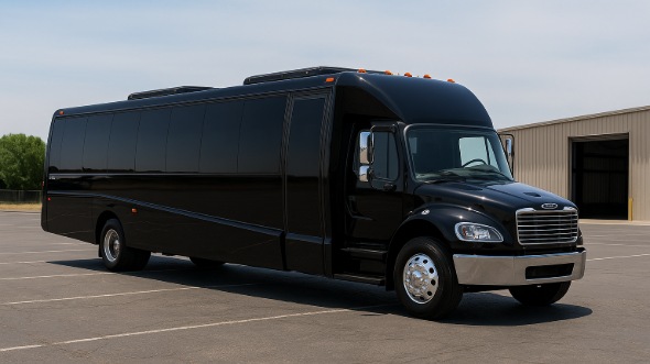 Exterior of Charter Bus Company Kalamazoo's 25 Passenger Mini bus in Kalamazoo
