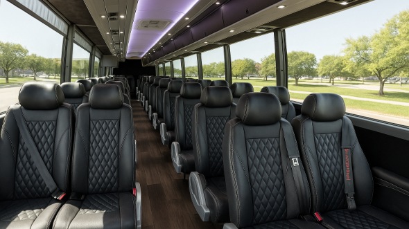 Interior of Charter Bus Company Kalamazoo's 28 Passenger Mini bus in Kalamazoo
