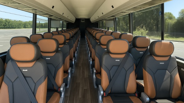 Interior of Charter Bus Company Kalamazoo's 50 Passenger Charter Bus in Kalamazoo