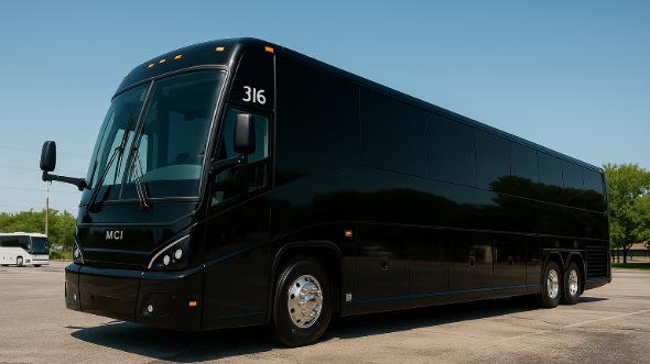Exterior of Charter Bus Company Kalamazoo's 50 Passenger Charter Bus in Kalamazoo