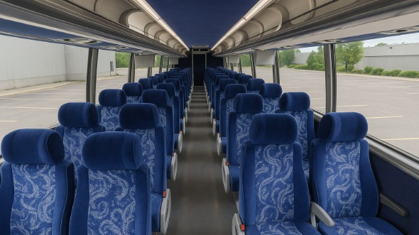 kalamazoo 54 passenger charter bus inside