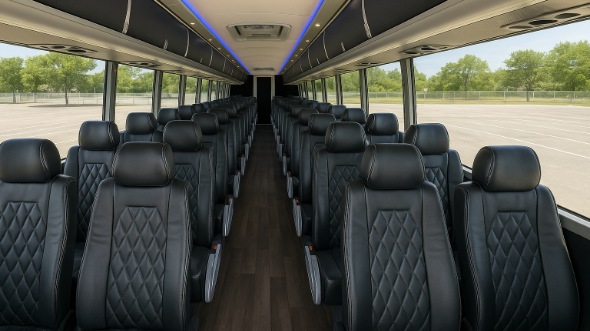 kalamazoo 55 passenger charter bus inside