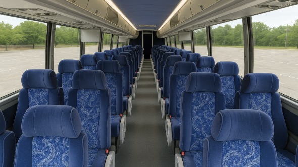 kalamazoo 56 passenger charter bus inside