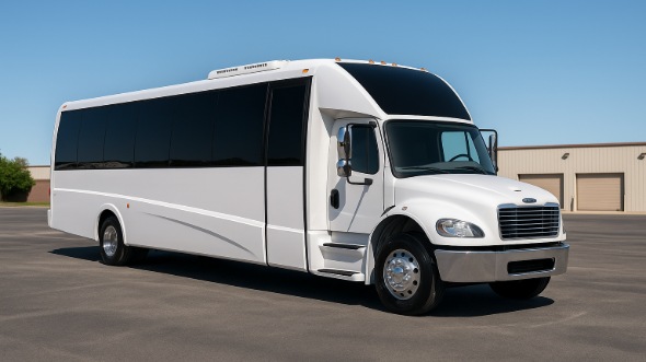 Exterior of Charter Bus Company Westland's Party Bus in Westland