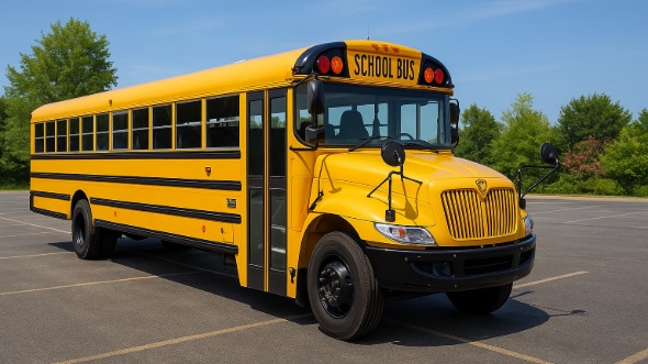 Exterior of Charter Bus Company Kalamazoo's School Bus in Kalamazoo