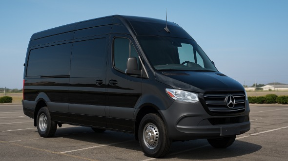 Exterior of Charter Bus Company Kalamazoo's Sprinter Limo in Kalamazoo